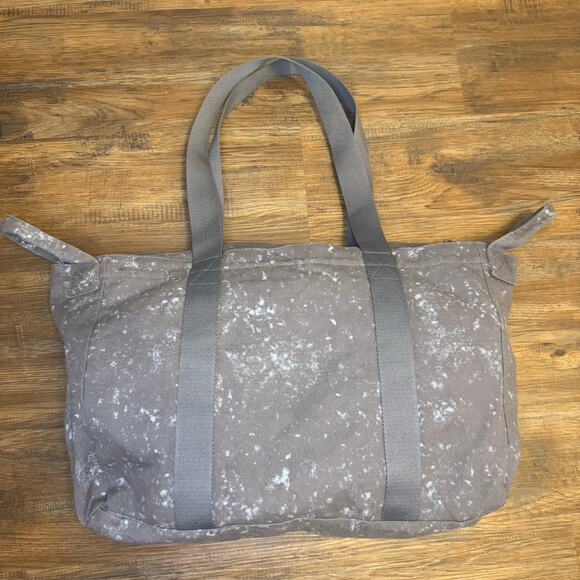 Victoria's Secret PINK gray charcoal acid wash canvas tote Weekender Travel Bag - Picture 2 of 13